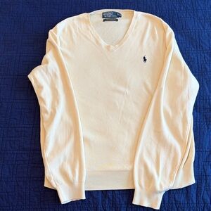 Polo by Ralph Lauren Off-White V-Neck Sweater